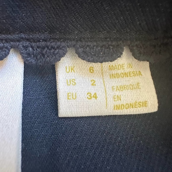 Maeve by Anthropologie Morrill Black Button Down Blouse sz 2 NWOT - Picture 8 of 9